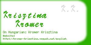 krisztina kromer business card